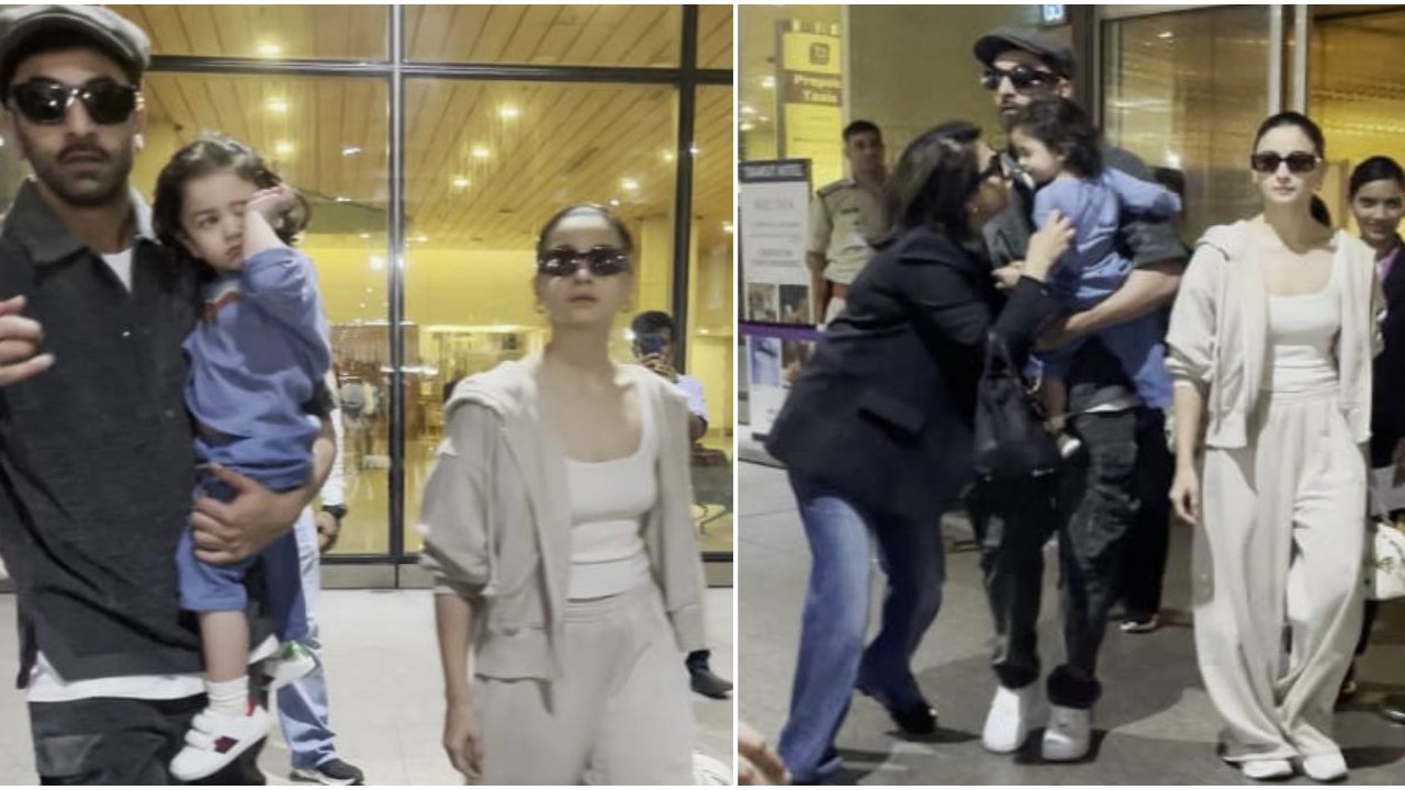 WATCH: Alia Bhatt returns to Mumbai with Ranbir Kapoor, Raha and Neetu; father-daughter’s bond yet again catches attention