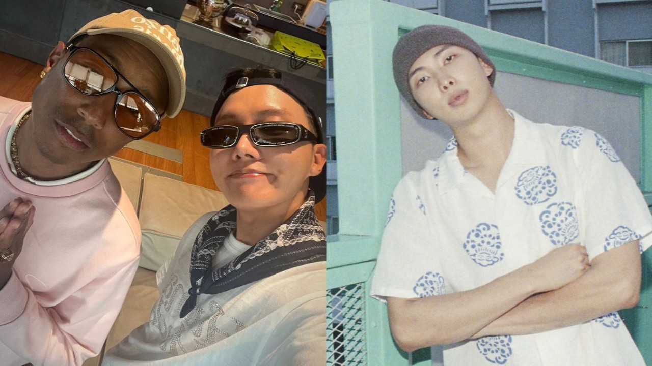 J-Hope, Pharrell Williams (Image Credits- J-Hope's Instagram), RM (Image Credits- BIGHIT MUSIC)