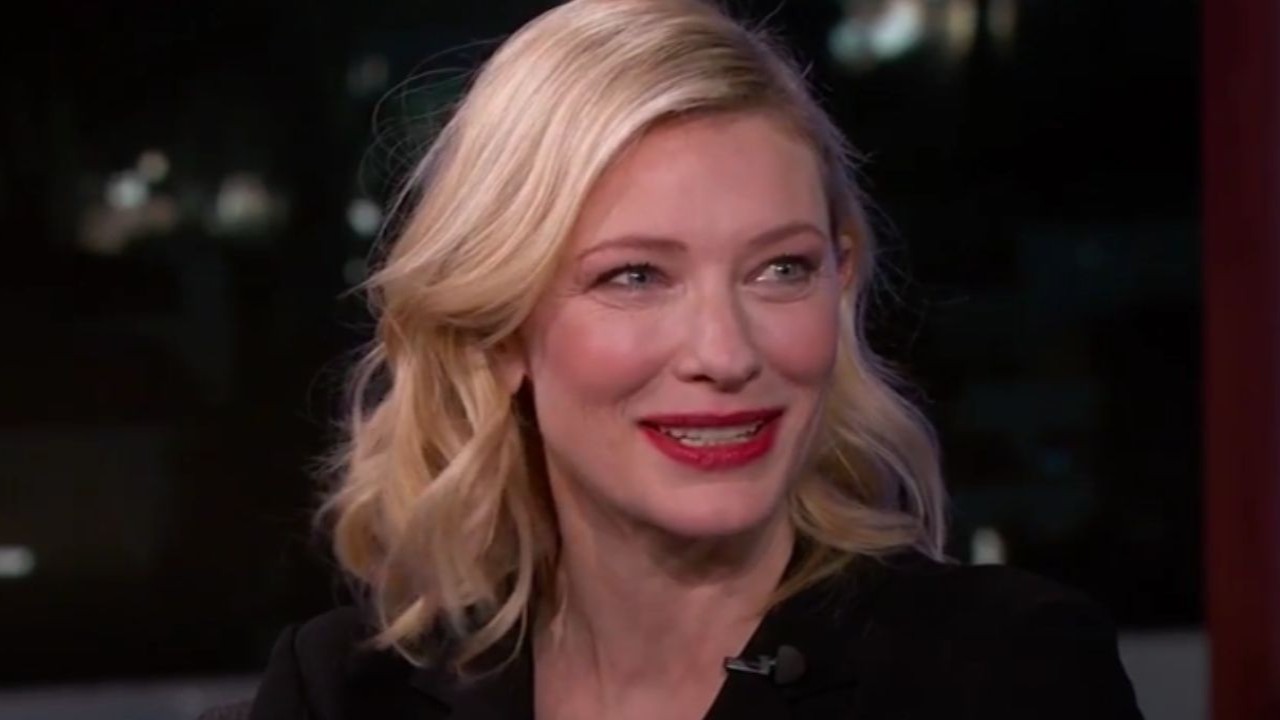 Cate Blanchett (Image via YouTube/Jimmy Kimmel Live)