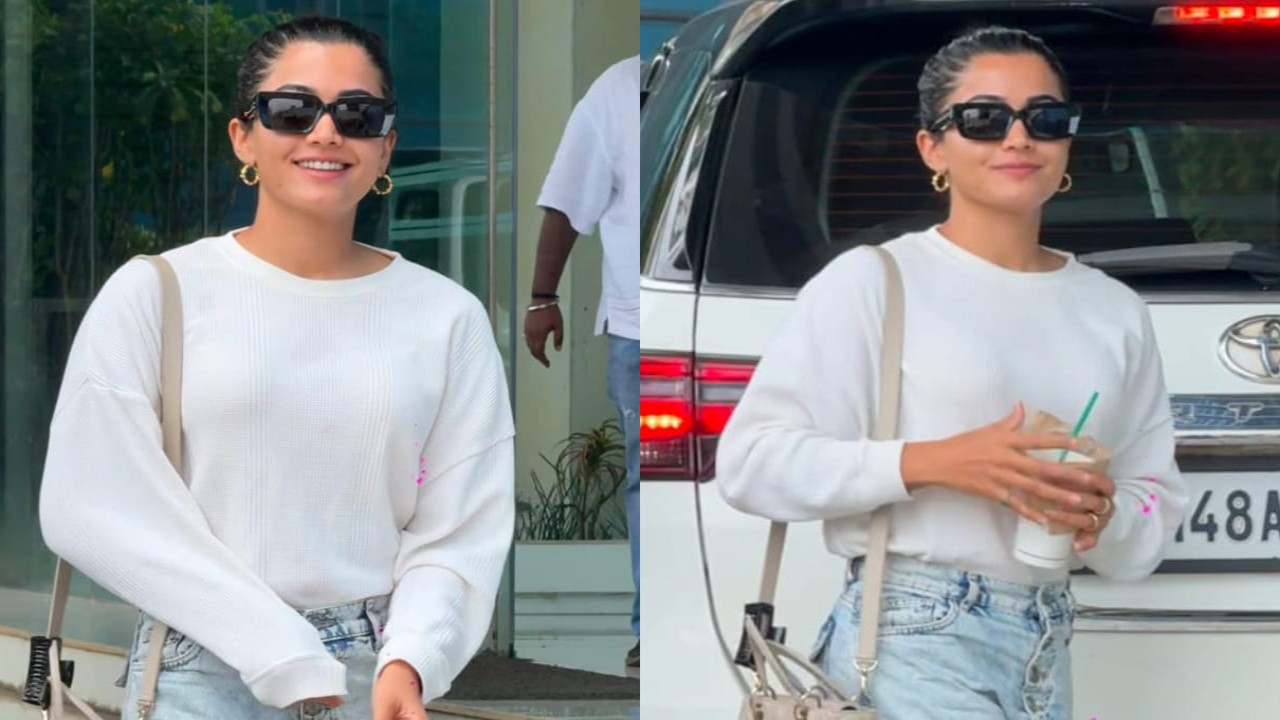 Rashmika Mandanna wears easy to copy celebrity look as she gets spotted outside Sajid Nadiadwala's office in Mumbai