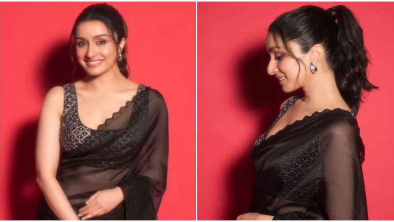 Shraddha Kapoor, Sarees, aashiqui 2, black saree, hot, sexy, bollywood, style, fashion