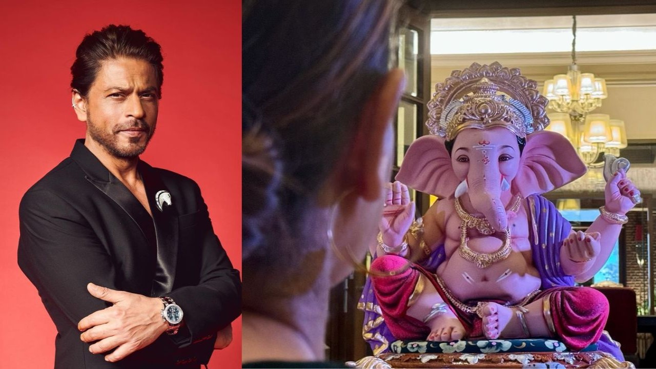 Shah Rukh has a fun wish for all his fans on Ganesh Chaturthi; drops PIC of Mannat’s Bappa (Instagram/@poojadadlani02, @iamsrk)