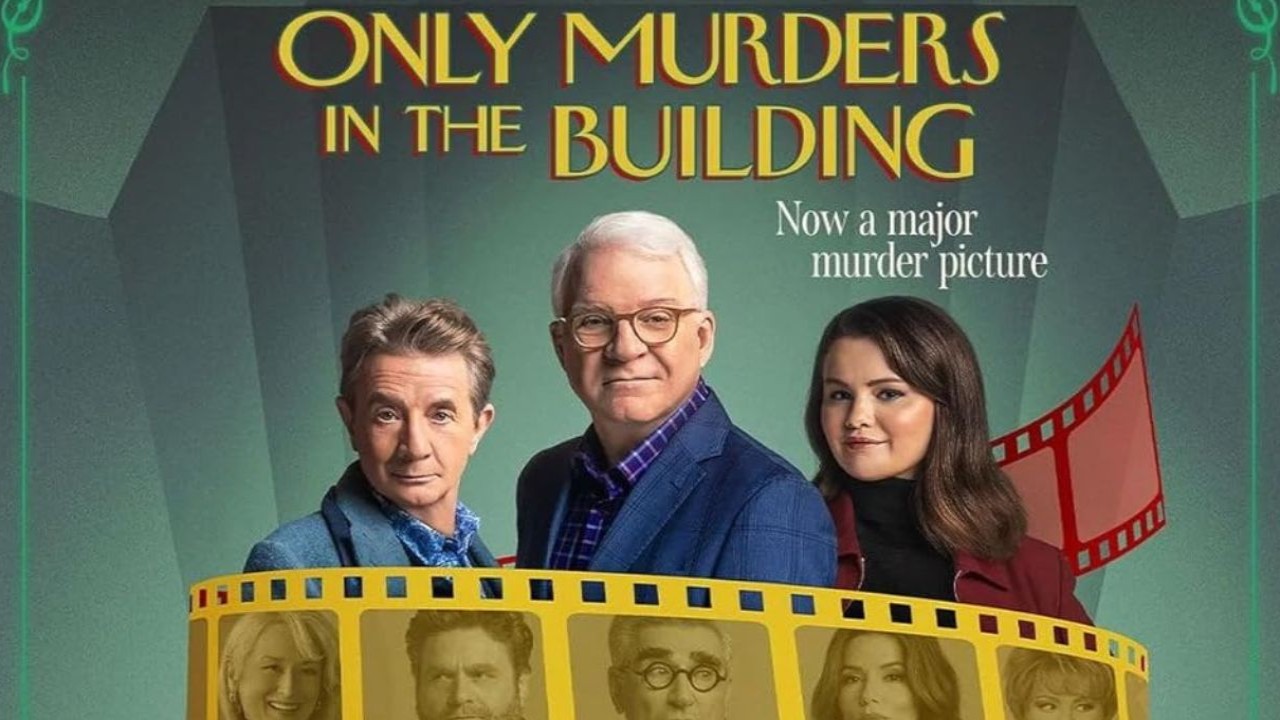 Martin Short, Steve Martin and Selena Gomez in Only Murders In The Building (CC: Official poster from IMDb)