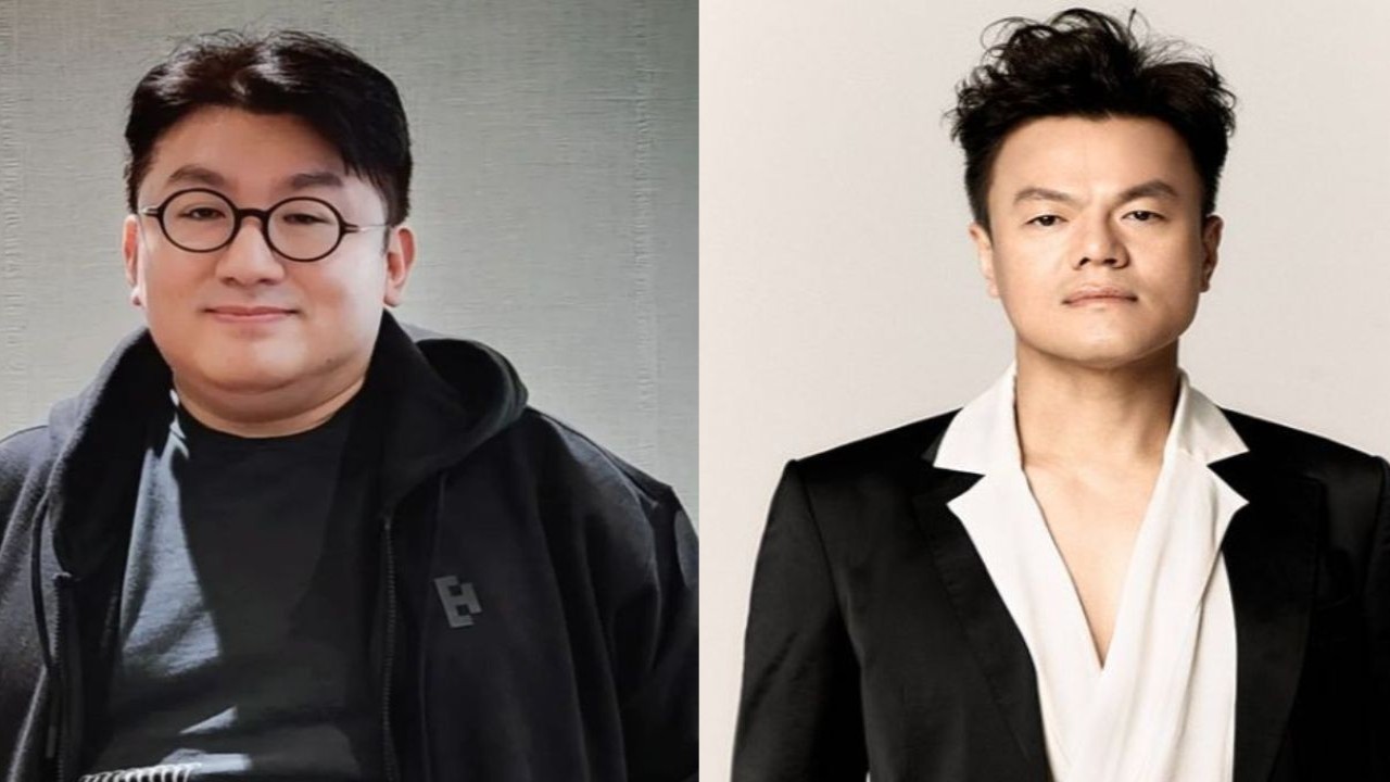 Bang Si Hyuk: image from personal Instagram, JY Park: image from JYP Ent