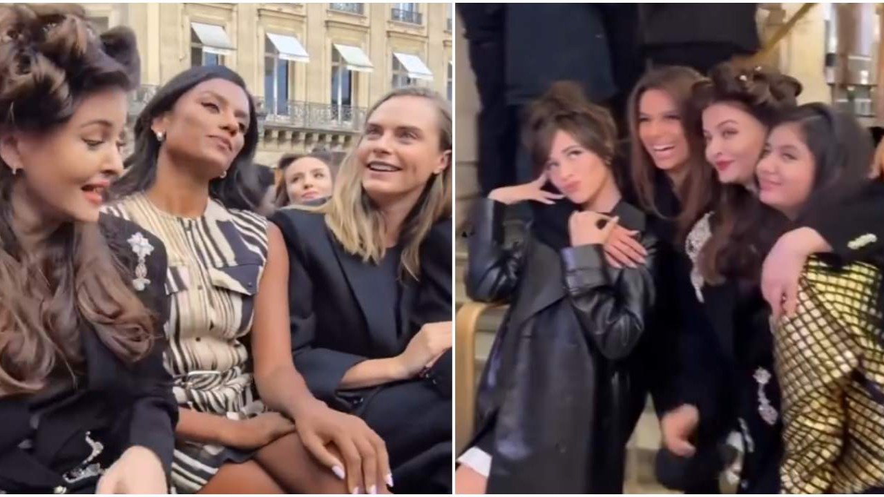 WATCH: Aishwarya Rai chills with Bridgerton actress Simone Ashley and Camila Cabello at Paris Fashion Week; daughter Aaradhya joins