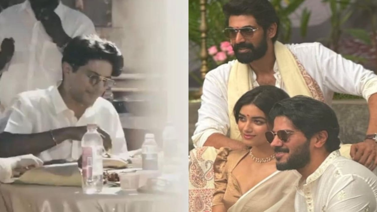 WATCH: Dulquer Salmaan relishes Onam Sadya on traditional banana leaves with his Kaantha co-stars Rana Daggubati and Bhagyashri Borse