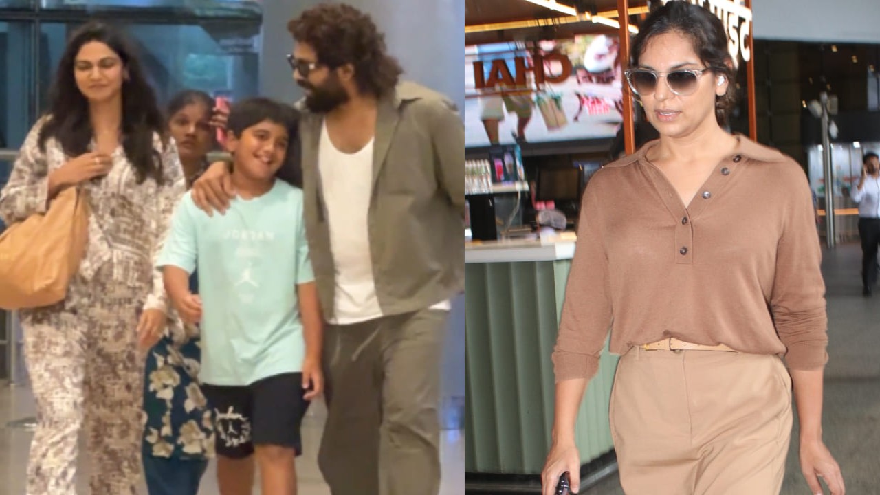 WATCH: Allu Arjun and family return from Goa after celebrating wife Sneha’s bday; Ram Charan’s wife Upasana touches down in Mumbai