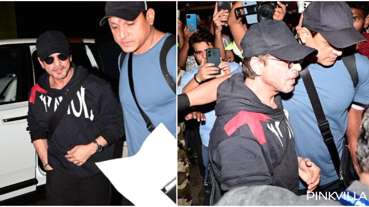 Shah Rukh Khan spreads his charm in all-black look as he jets off to Abu Dhabi; superstar gets mobbed by fans amid tight security: WATCH