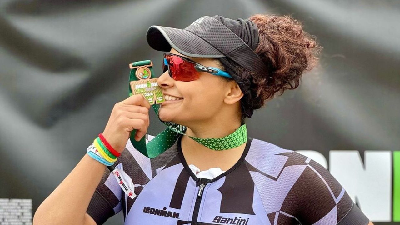 Saiyami Kher becomes first Indian actress to complete Ironman 70.3 Triathlon in Germany, shares PIC: ‘Freezing cold and getting lost on route…’