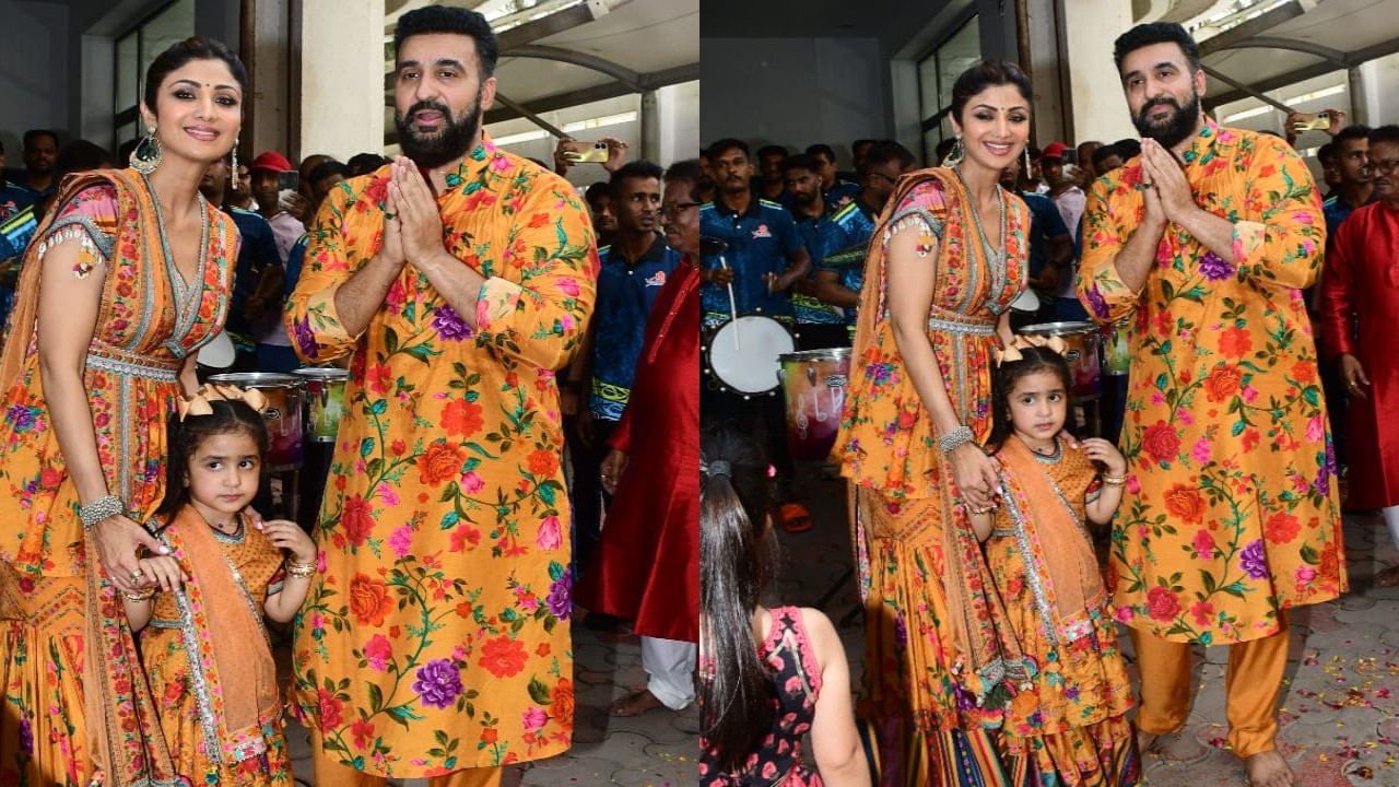 Shilpa Shetty kundara in floral sharara set