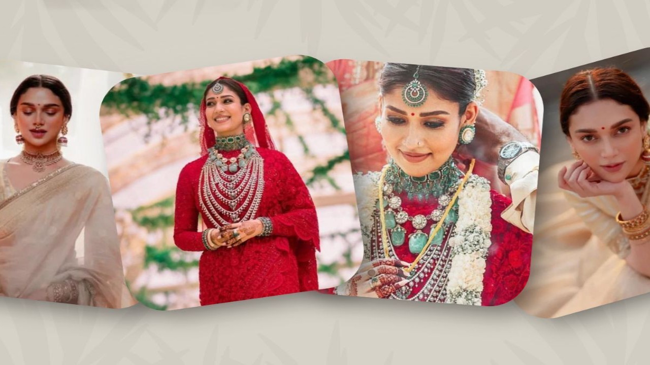 Aditi to Nayanthara: 5 South celeb-inspired bridal looks for traditional Indian weddings (PC: Aditi Rao Hydari and Vignesh Shivan Instagram)