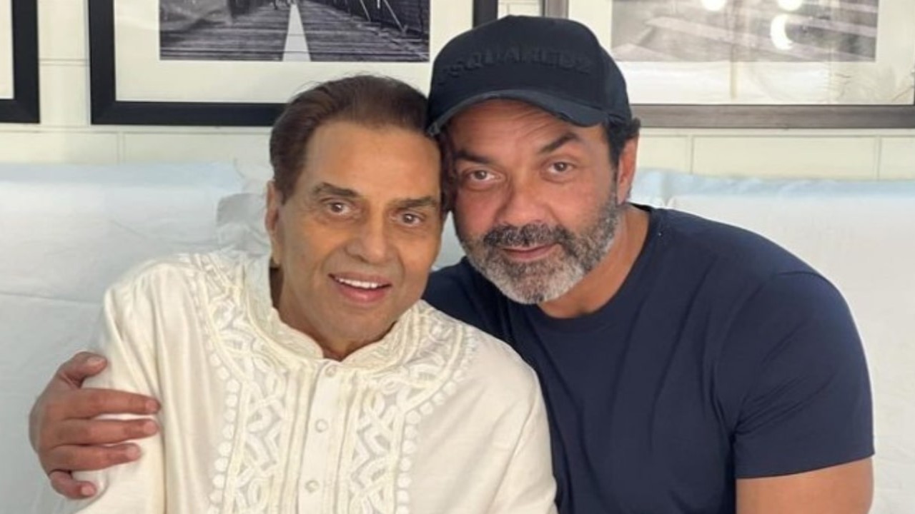 Bobby Deol and Dharmendra