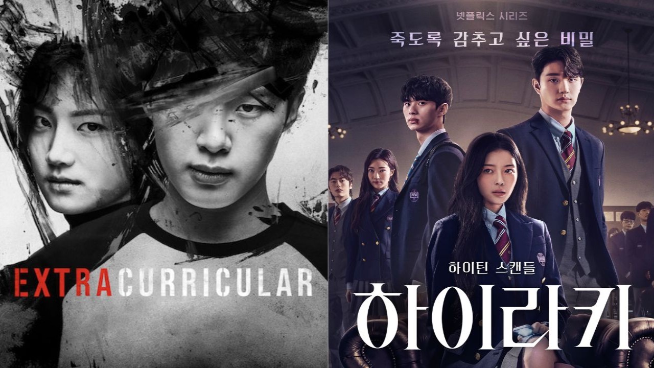 Official posters for Extracurricular and Hierarchy; Image Courtesy: Netflix Korea