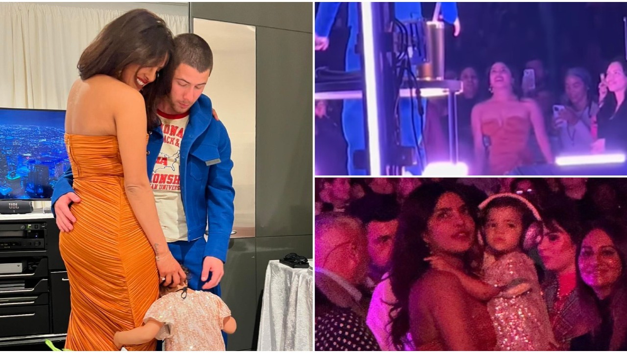 Priyanka Chopra getting kiss from birthday boy Nick Jonas during his concert is what perfect marriage looks like; don’t miss her dance with Malti: WATCH