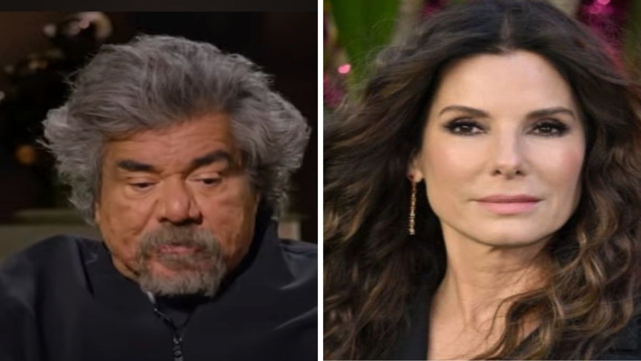 George Lopez ( Heaet to Heart show Peacock/ YouTube) and Sandra Bullock - Getty Images 