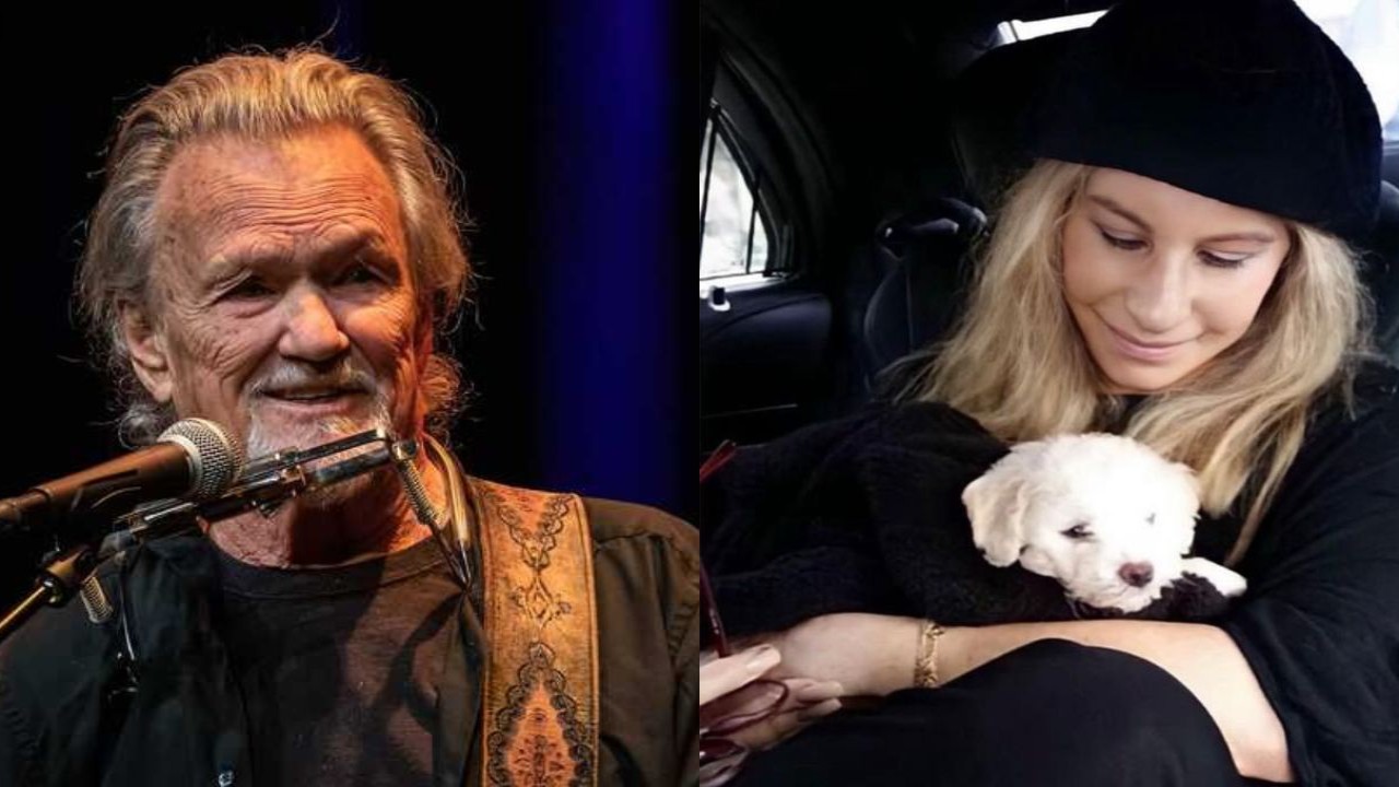 Kris Kristofferson (CC: Getty images) and Barbara Streisand (CC: Instagram)