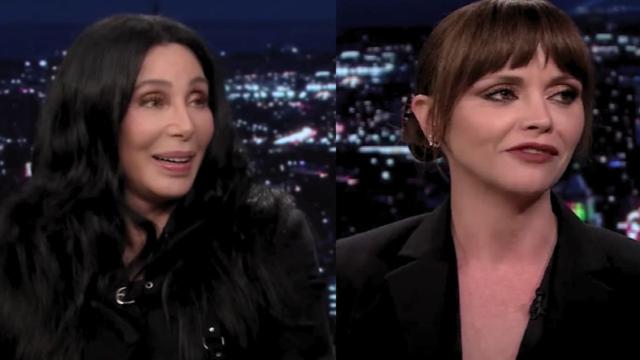 Christina Ricci and Cher (Image via YouTube/The Tonight Show Starring Jimmy Fallon)