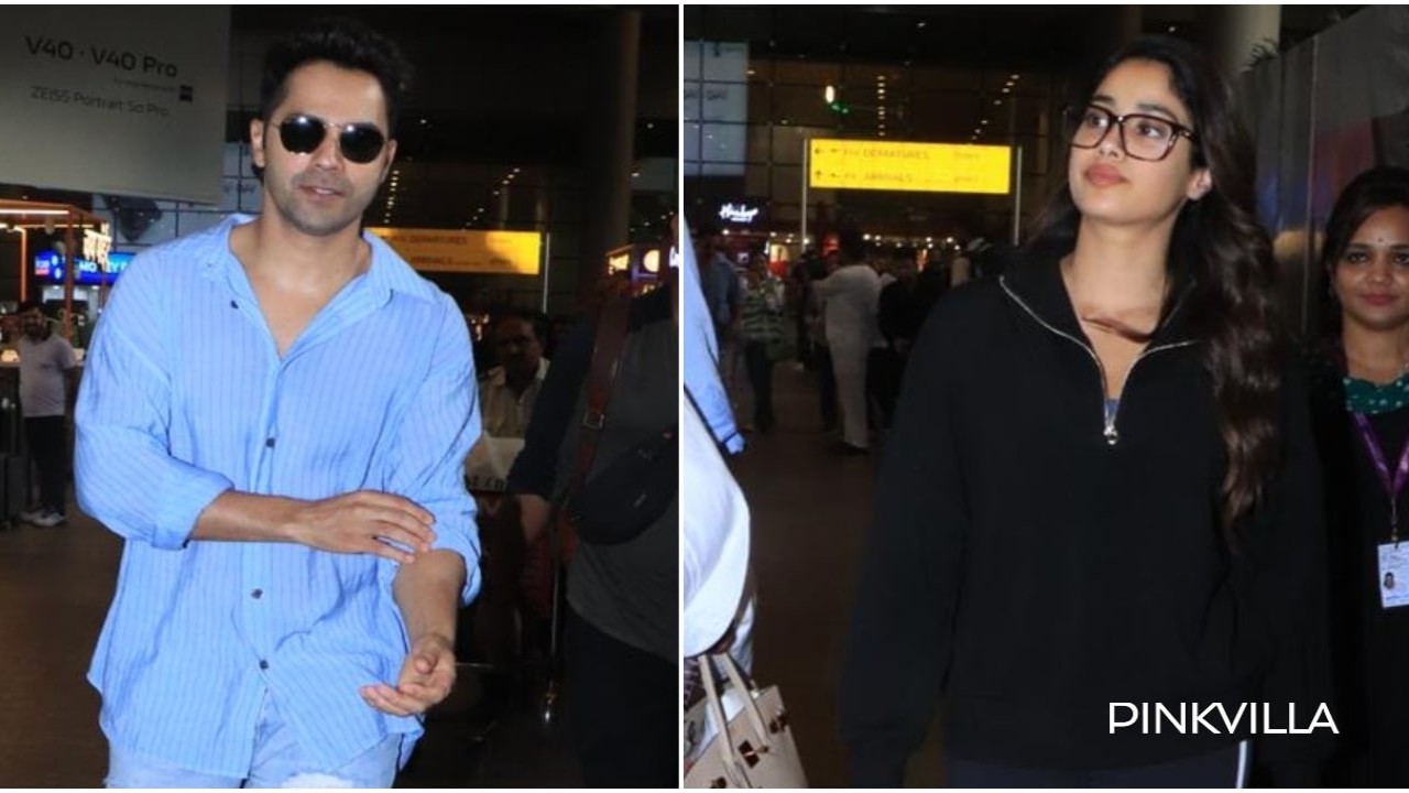 Janhvi Kapoor says ‘mai nikalti hu sumdi mein’ as her Sunny Sanskari Ki Tulsi Kumari co-star Varun Dhawan poses with fans at airport: WATCH