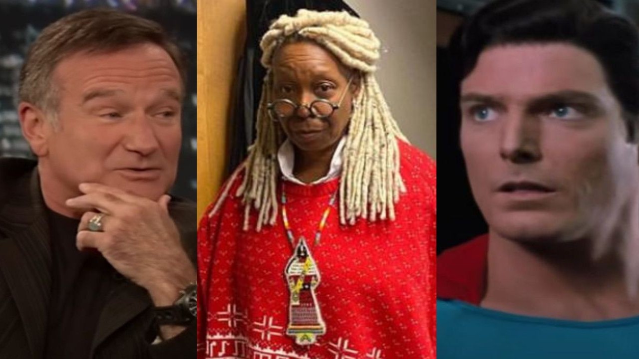 Robbin Williams (CC: YouTube), Whoopi Goldberg (CC: Instagram) and Christopher Reeves (CC: YouTube)