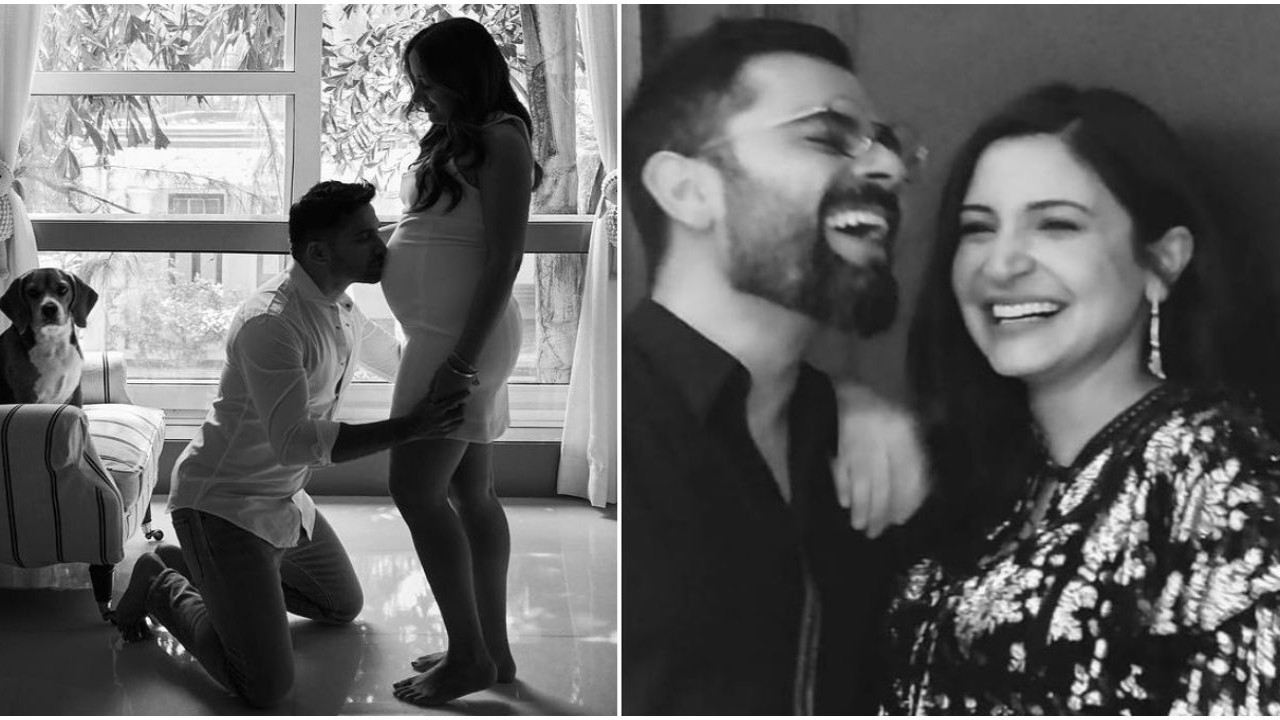 Not just Deepika Padukone-Ranveer Singh; These 4 hit couples ft. Varun-Natasha & Virushka also left us in awe with their monochrome maternity shoots