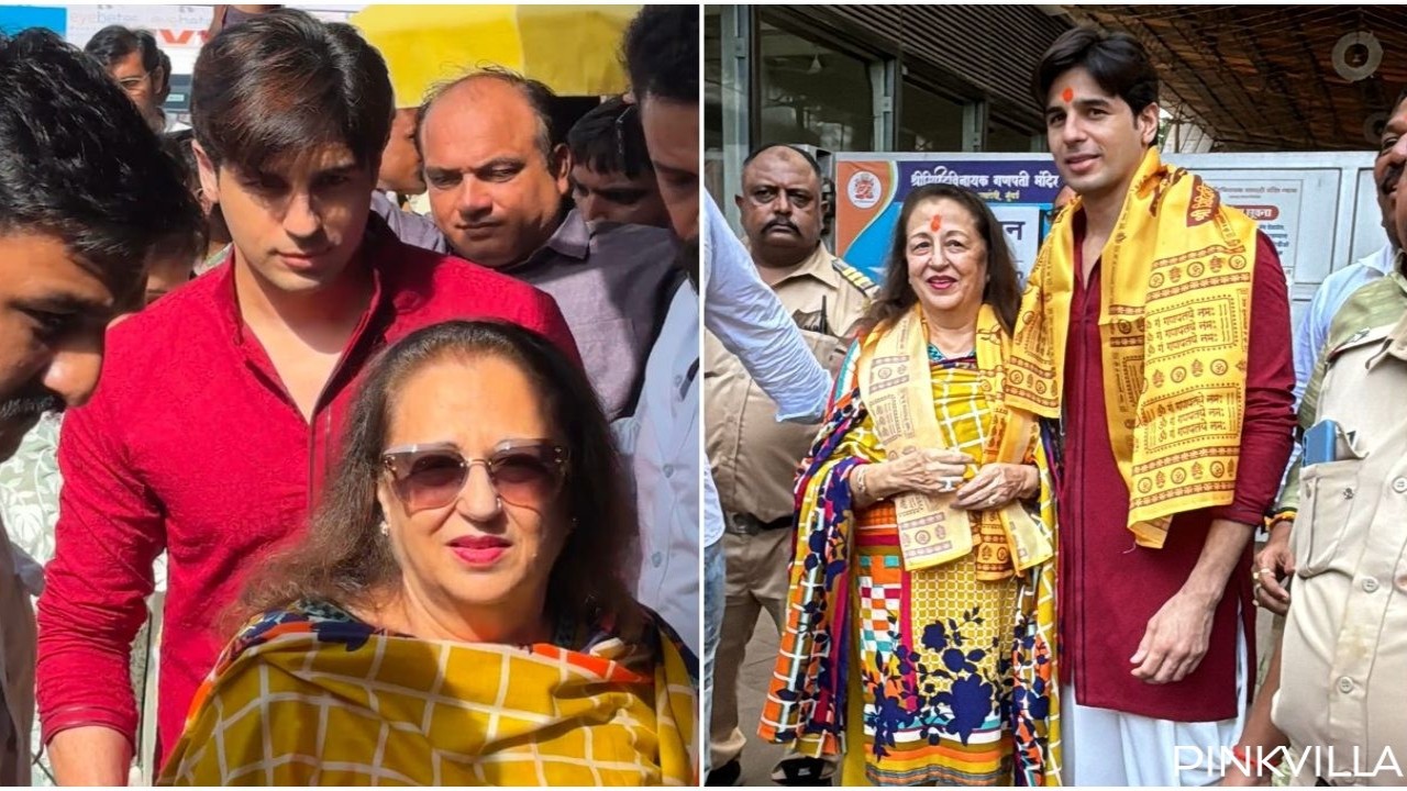 WATCH: Sidharth Malhotra embraces festive spirit as he chants ‘Ganpati Bappa Morya’ during Siddhivinayak Temple visit with mom