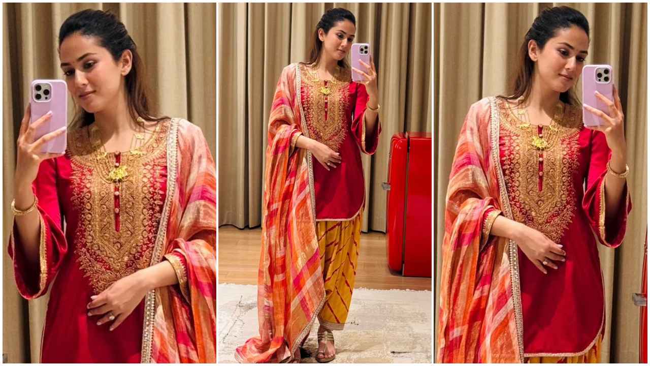 Mira Rajput is the prettiest kudi in embroidered patiala suit but her nani’s necklace steals the show (PC: Mira Rajput Instagram)