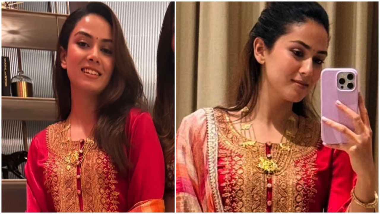 Mira Rajput is the prettiest kudi in embroidered patiala suit but her nani’s necklace steals the show (PC: Mira Rajput Instagram)