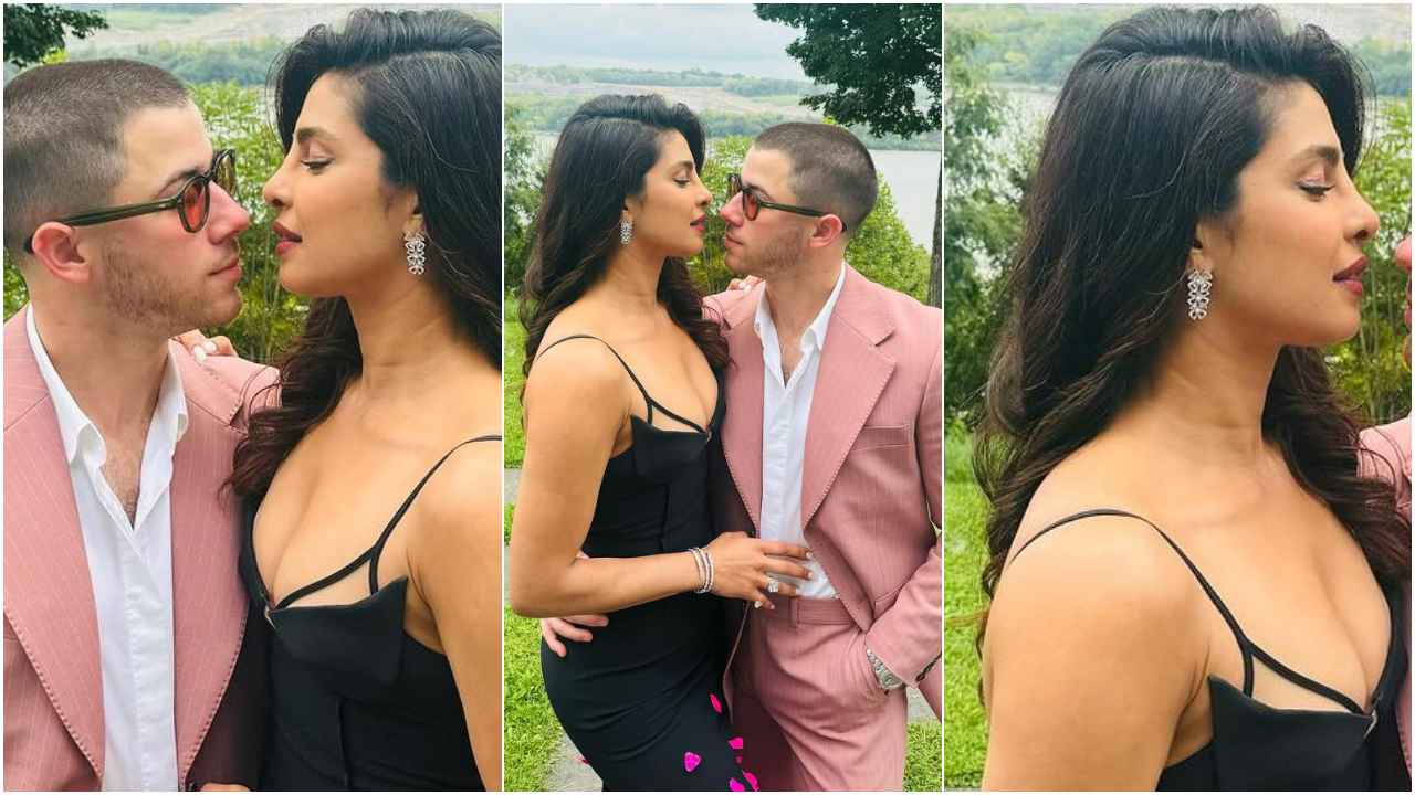 Priyanka wearing black floral David Koma midi to attend wedding with Nick Jonas is proof she's in her hottie era (PC: Nick Jonas Instagram)