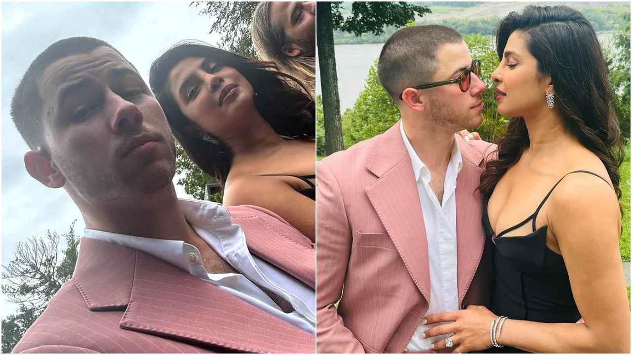 Priyanka wearing black floral David Koma midi to attend wedding with Nick Jonas is proof she's in her hottie era (PC: Nick Jonas Instagram)