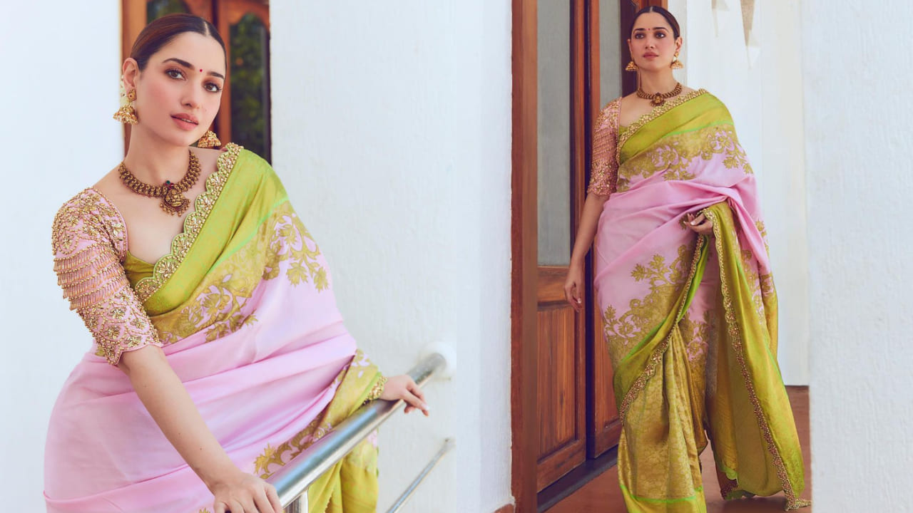 Tamannaah Bhatia in Kanjevaram saree 