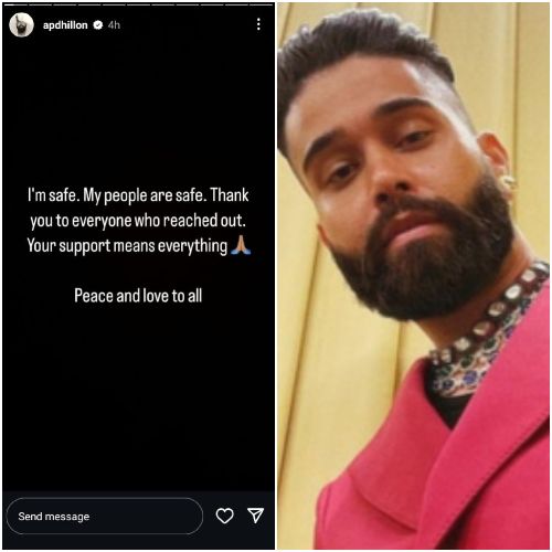 AP Dhillon assures fans that he is ‘safe’ a day after shots were fired at his Canada residence: ‘My people are…’