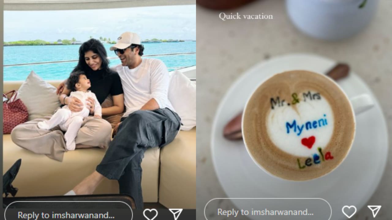 FIRST PHOTO: Jaanu actor Sharwanand reveals face of daughter Leela Devi Myneni as he enjoys family vacation