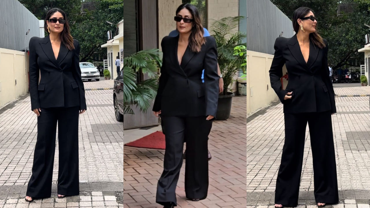 Kareena Kapoor in black pantsuit