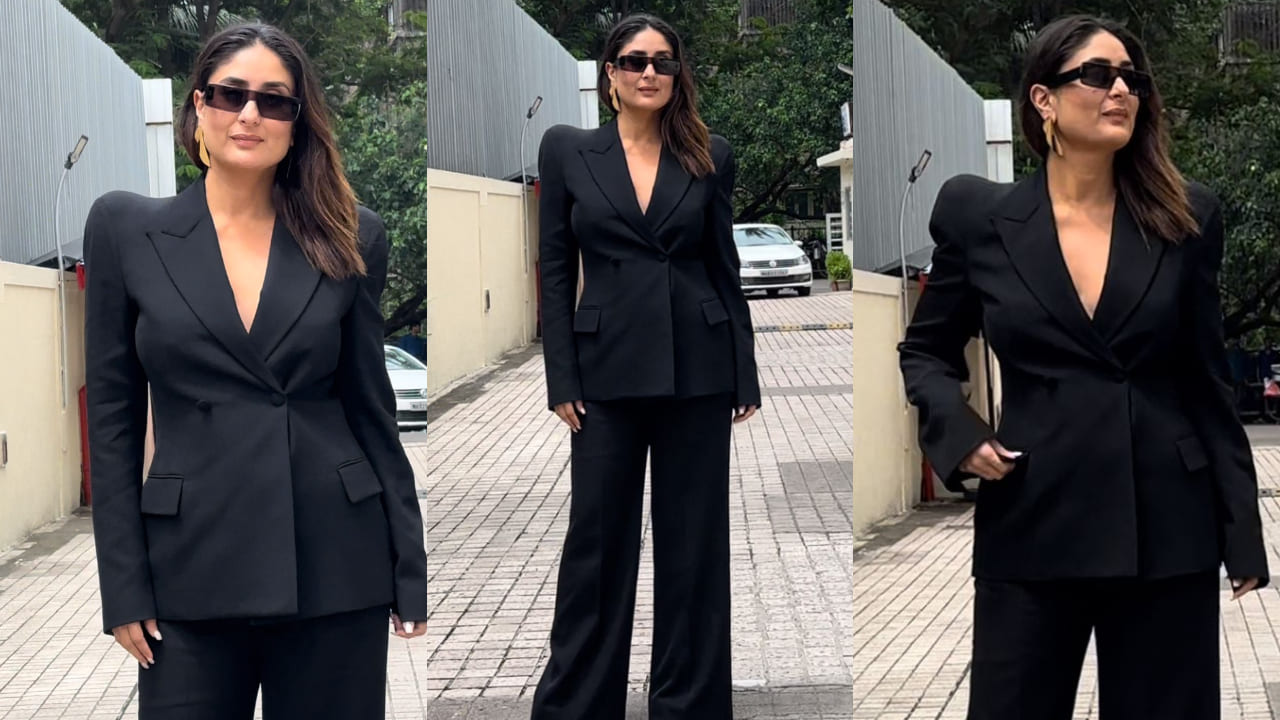 Kareena Kapoor in black pantsuit