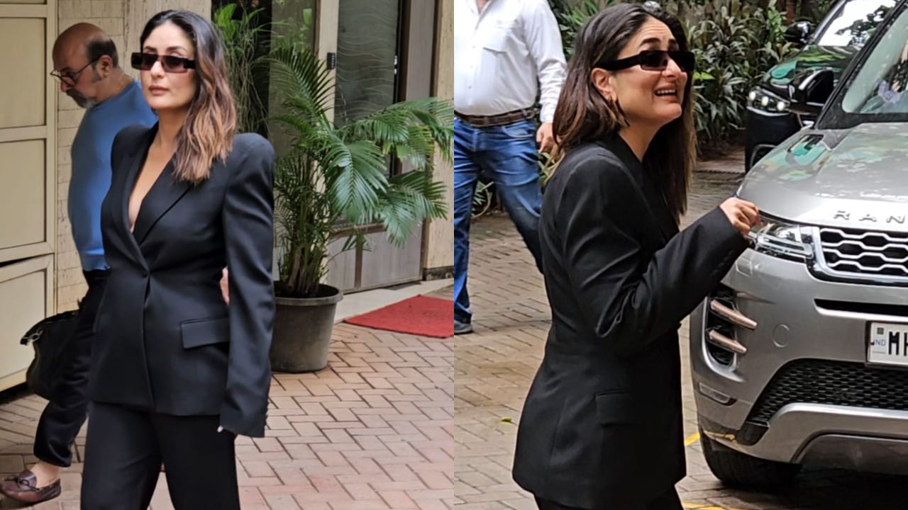 Kareena Kapoor in black pantsuit