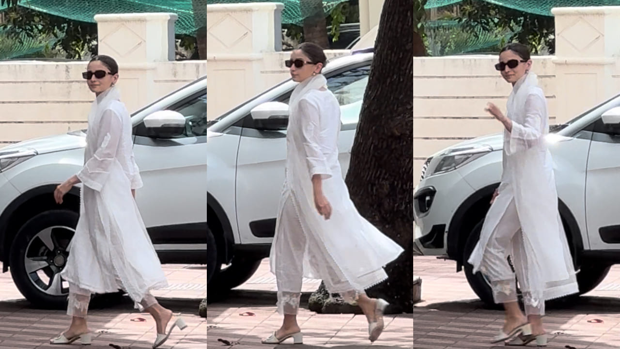 Alia Bhatt in white suit set 