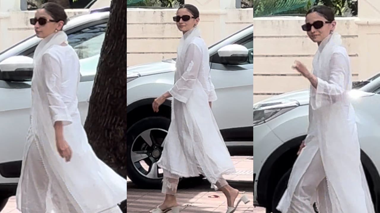 Alia Bhatt in white suit set 