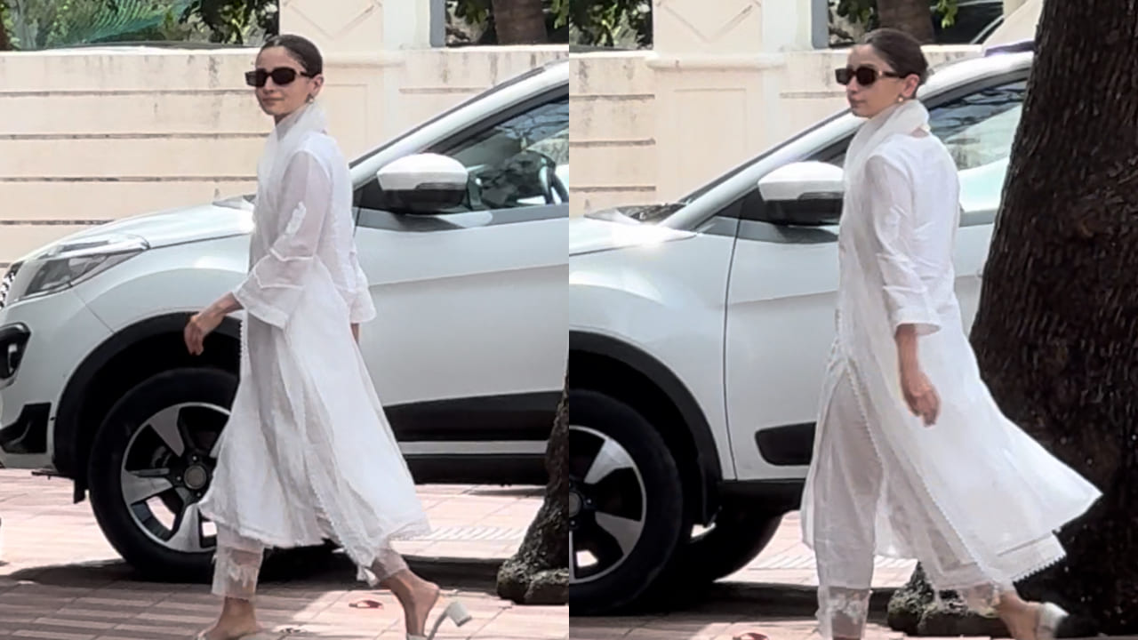 Alia Bhatt in white suit set 