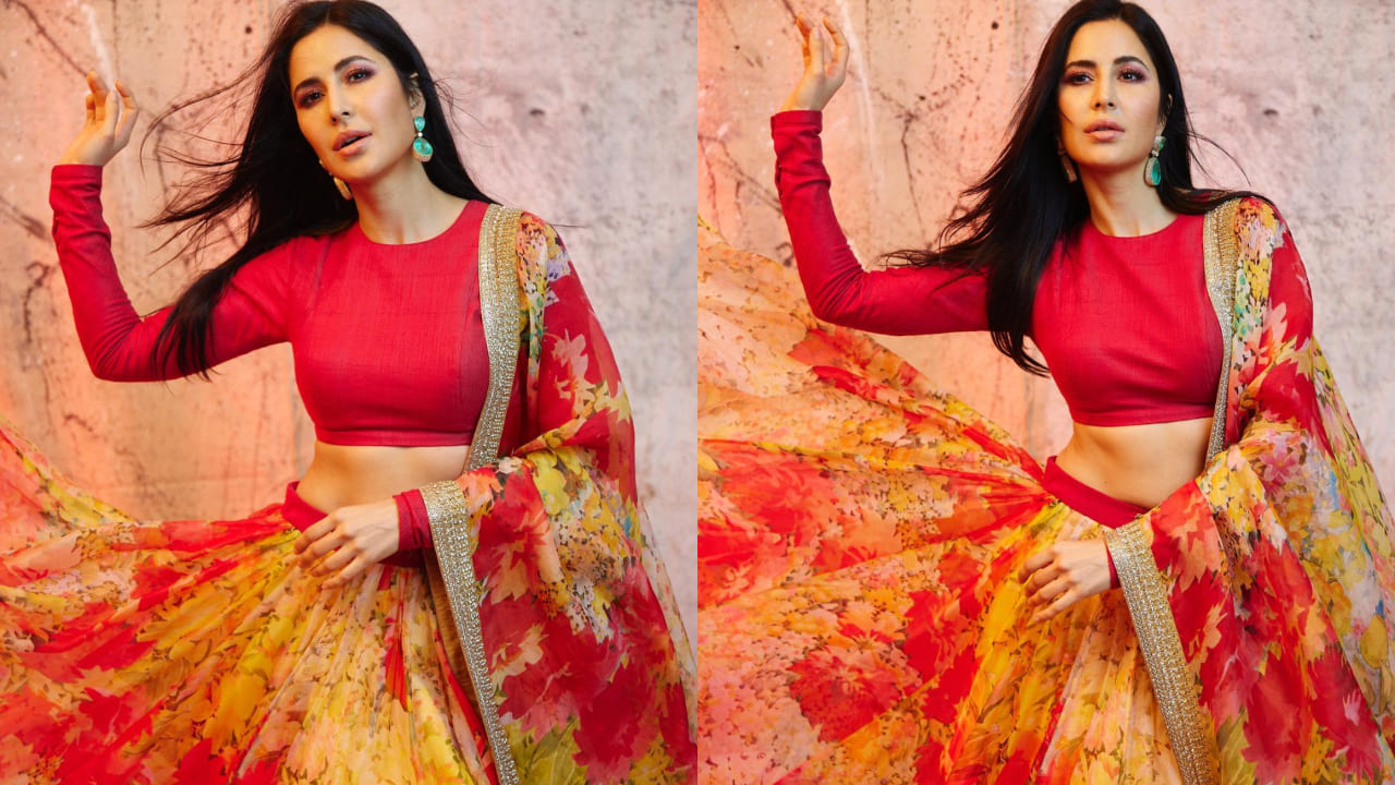 Katrina Kaif in floral lehenga