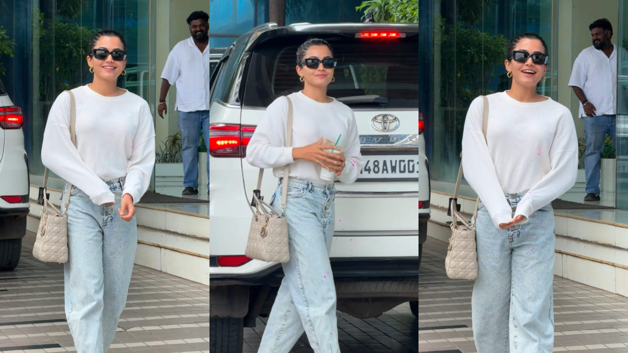 Rashmika Mandanna wears easy to copy celebrity look as she gets spotted outside Sajid Nadiadwala's office in Mumbai