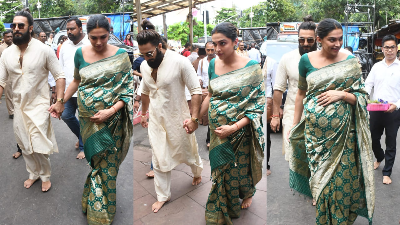 Deepika Padukone and Ranveer Singh at Siddhivinayak Temple