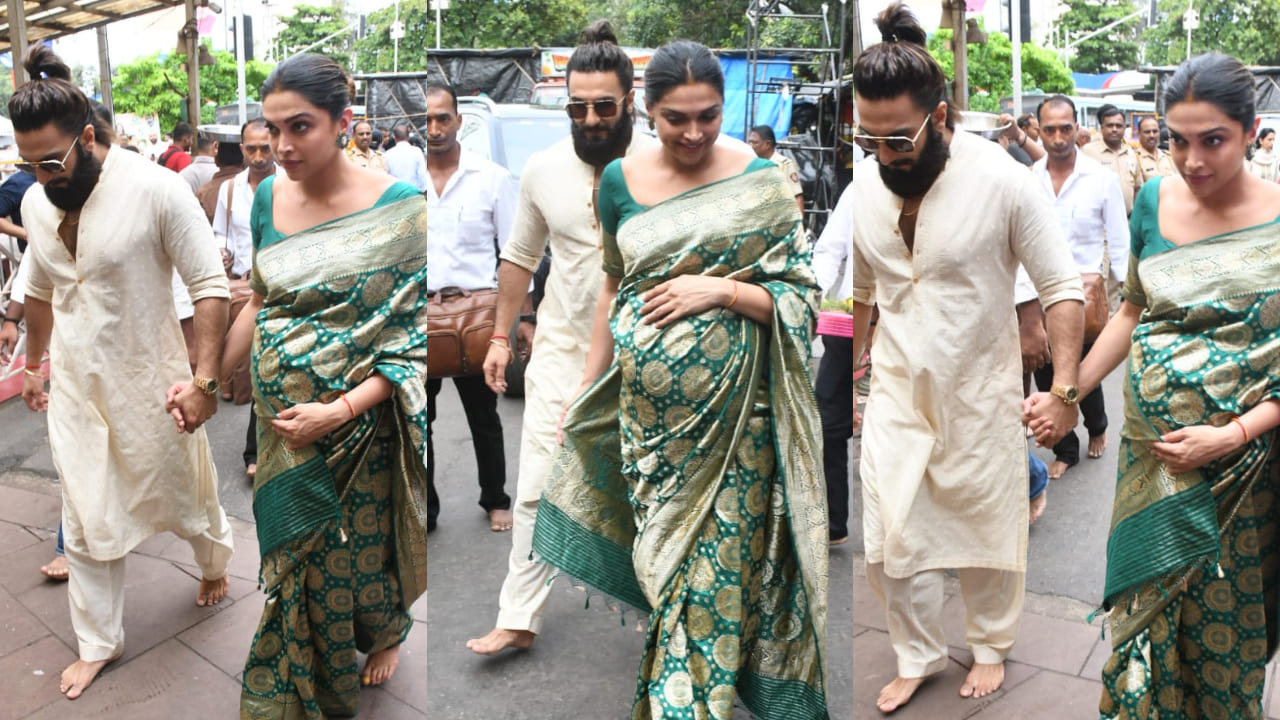 Deepika Padukone and Ranveer Singh at Siddhivinayak Temple