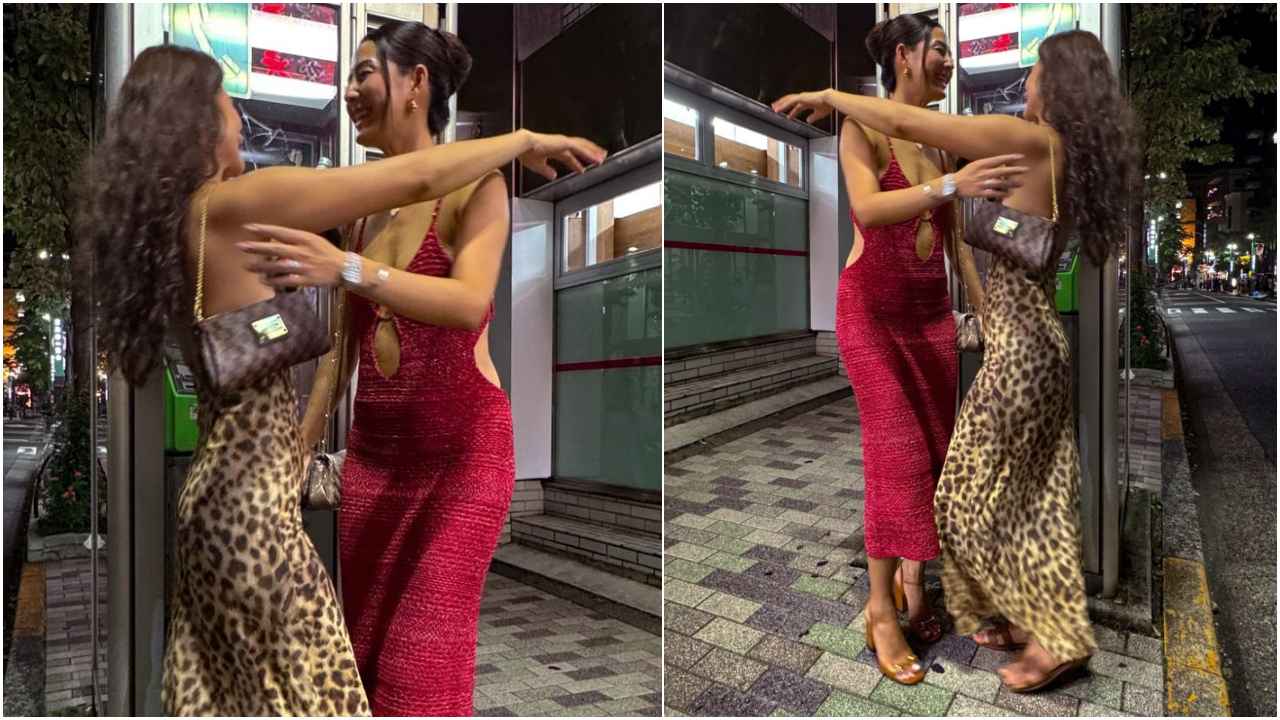 Disha Patani joins the wild side in risqué leopard print dress with plunging neckline and Louis Vuitton bag (PC: Disha Patani Instagram)