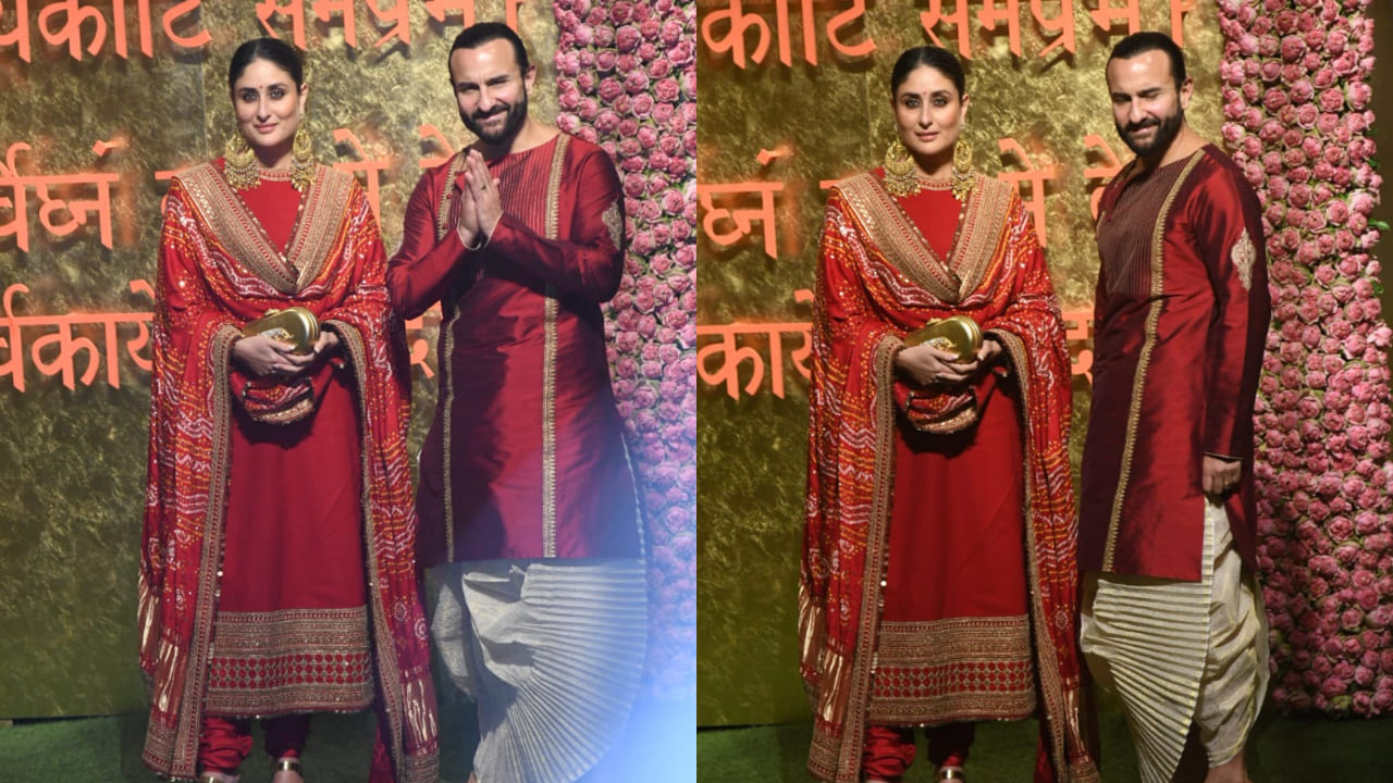 Saif Ali Khan and Kareena Kapoor at Ambani's Ganpati celebrations 