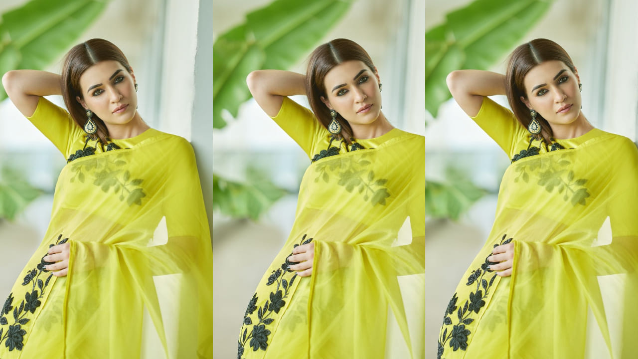 Kriti Sanon in yellow saree 