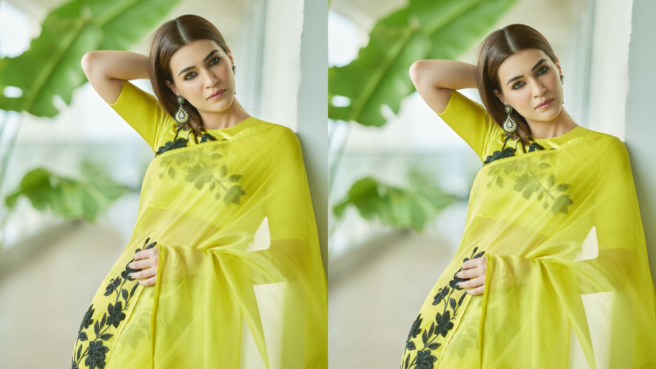 Kriti Sanon in yellow saree 