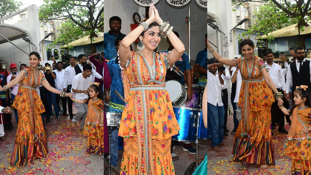 Shilpa Shetty kundara in floral sharara set