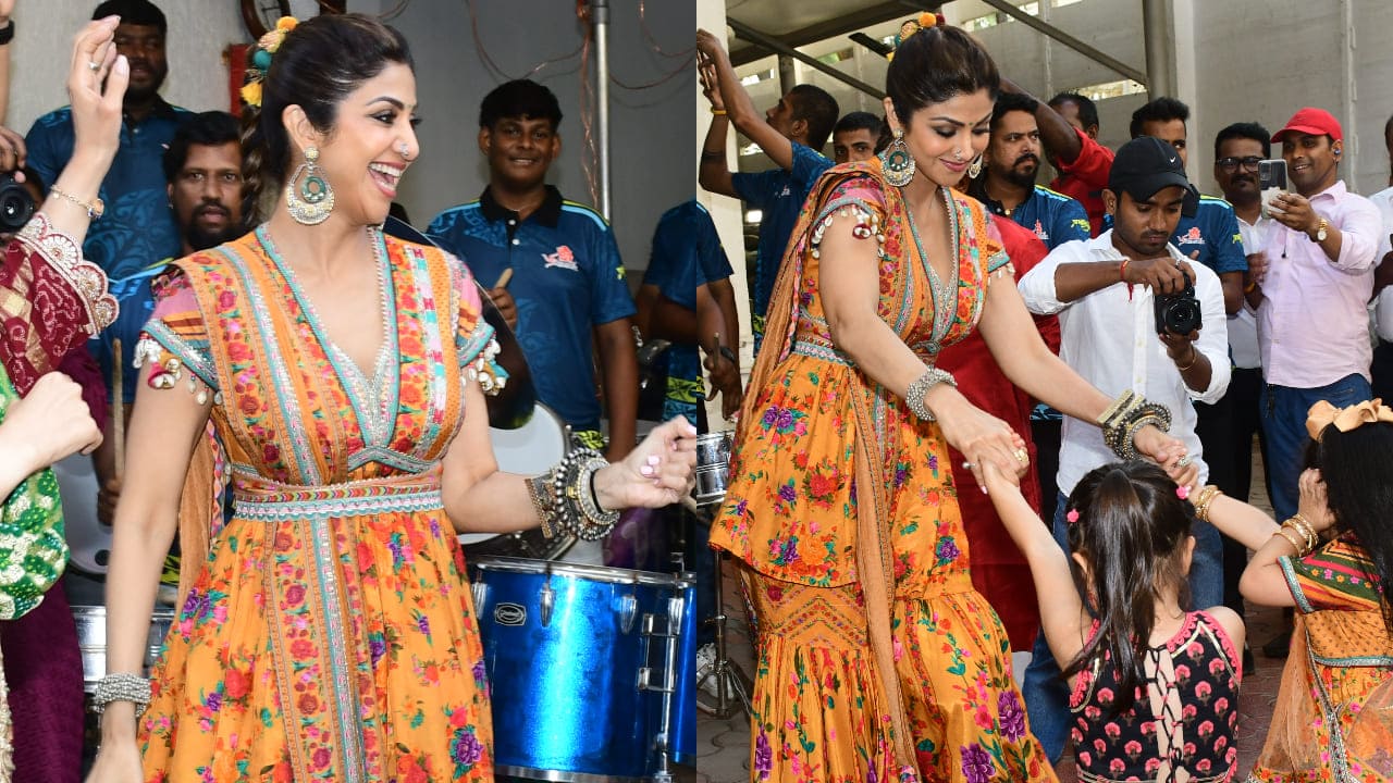 Shilpa Shetty kundara in floral sharara set