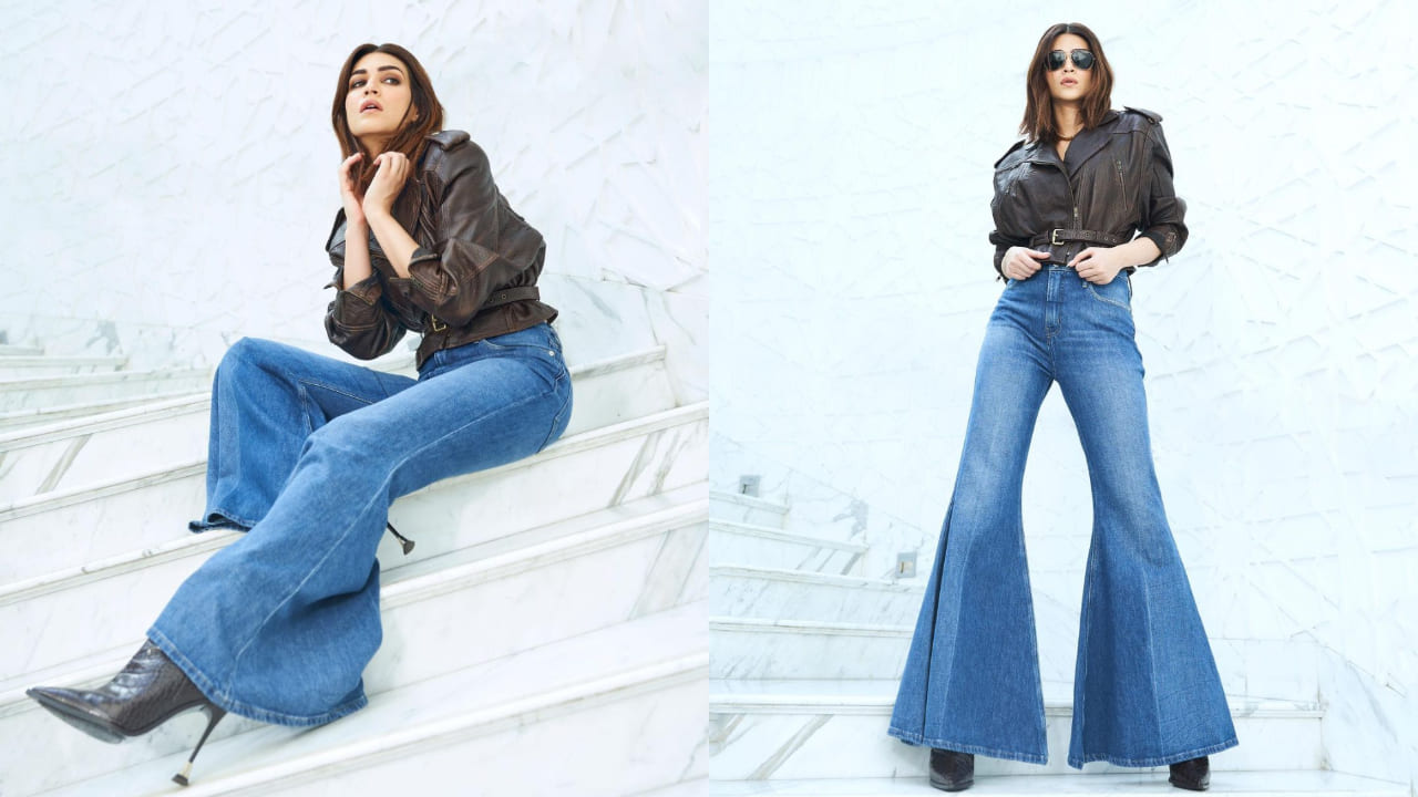 Kriti Sanon in flared pants and jacket