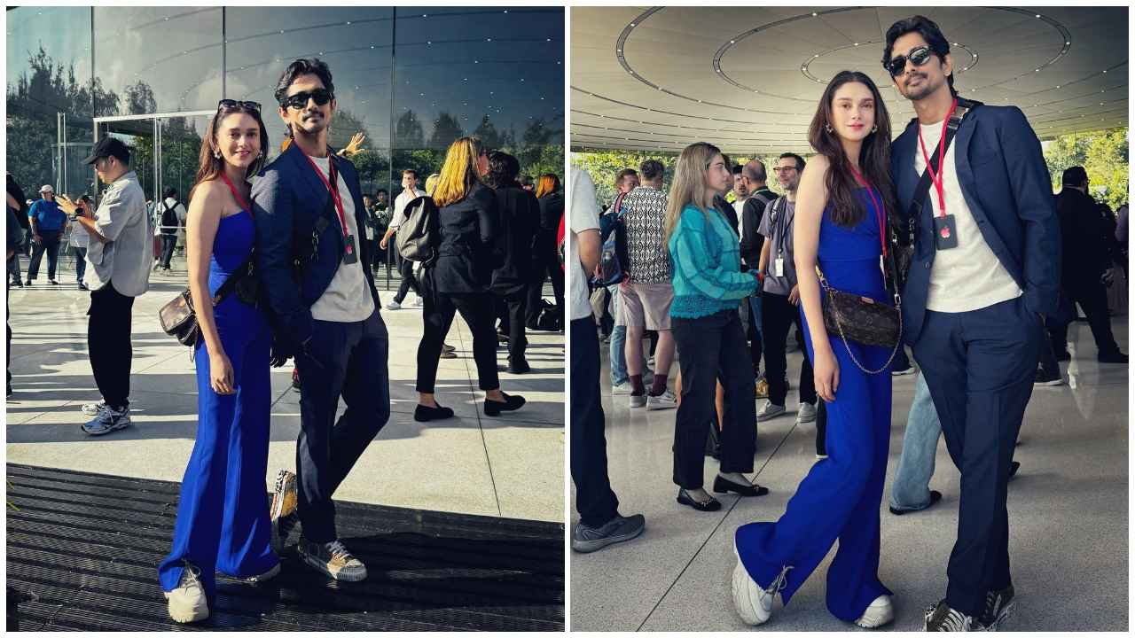 Aditi Rao Hydari adds a sporty twist to electric blue jumpsuit with comfortable white sneakers (PC: Aditi Rao Hydari Instagram)